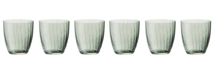 TAFELWERT Trinkglas GIORGIA 6er Set rauchgrün