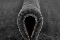 Teppich NOVARA 80 cm rund anthrazit