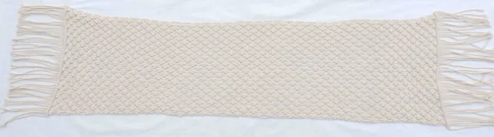 Tischläufer Macramé 140 cm weiß