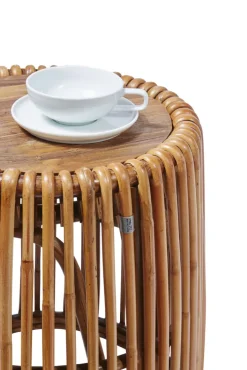 TOM TAILOR Beistelltisch 50 x 50 cm Rattan/reyceltes Teakholz natur