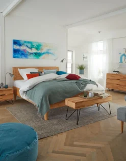 TRAUMWERKSTATT Bett ATLANTA 180 x 200 cm kernbuchebraun