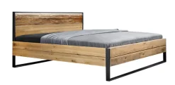 TRAUMWERKSTATT Bett STEEL 180 x 200 cm braun/ schwarz