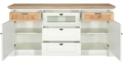 TRAUMWERKSTATT Sideboard TIVOLI 182 x 92 cm weiß matt / smoked oak