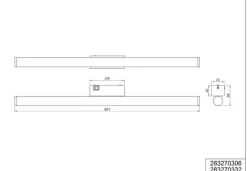 TRIO LED Badlampe MATTIMO 80 cm chromfarbig