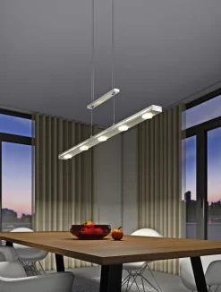 Trio LED Balkenpendel Lacal nickelfarbig