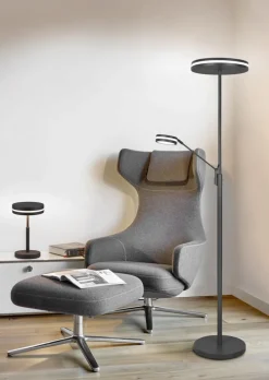 TRIO LED Deckenfluter FRANKLIN 2-flg anthrazit