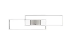 TRIO LED Deckenlampe ALBANY 100 cm nickelfarbig