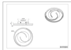 TRIO LED Deckenlampe CAYA 50 cm alufarbig