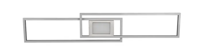 TRIO LED Deckenlampe GANADO 110 x 21 cm nickelfarbig