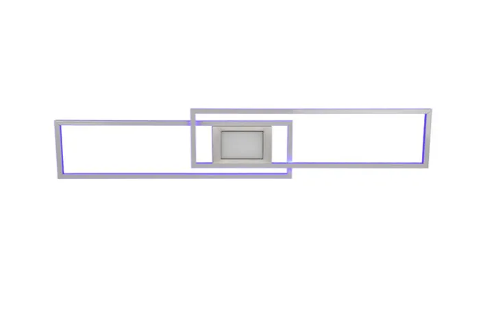 TRIO LED Deckenlampe GANADO 110 x 21 cm nickelfarbig