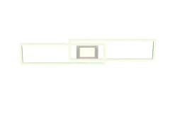 TRIO LED Deckenlampe GANADO 110 x 21 cm nickelfarbig