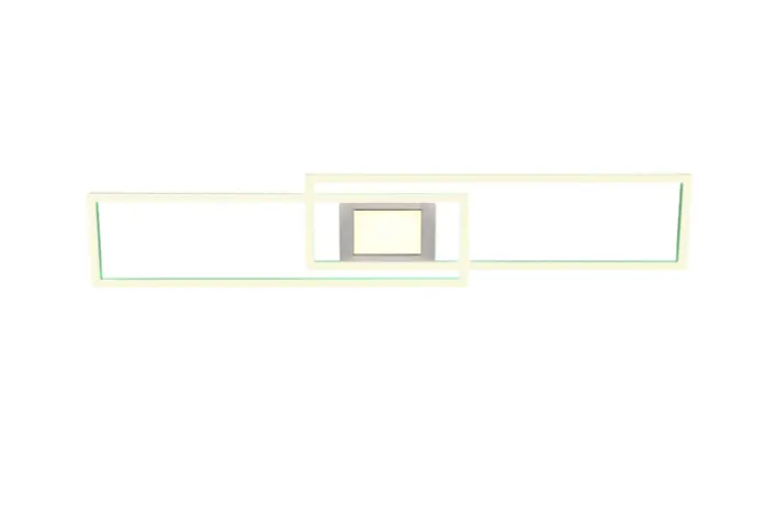 TRIO LED Deckenlampe GANADO 110 x 21 cm nickelfarbig