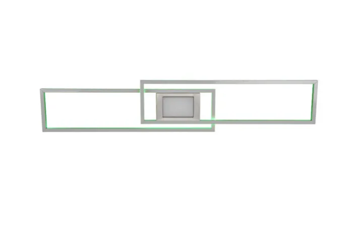 TRIO LED Deckenlampe GANADO 110 x 21 cm nickelfarbig