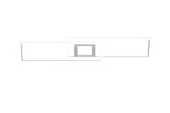 TRIO LED Deckenlampe GANADO 110 x 21 cm nickelfarbig