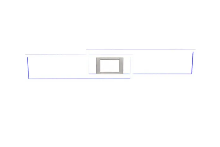 TRIO LED Deckenlampe GANADO 110 x 21 cm nickelfarbig