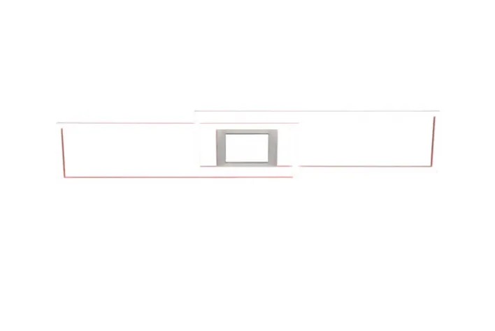 TRIO LED Deckenlampe GANADO 110 x 21 cm nickelfarbig