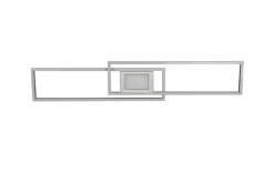 TRIO LED Deckenlampe GANADO 110 x 21 cm nickelfarbig