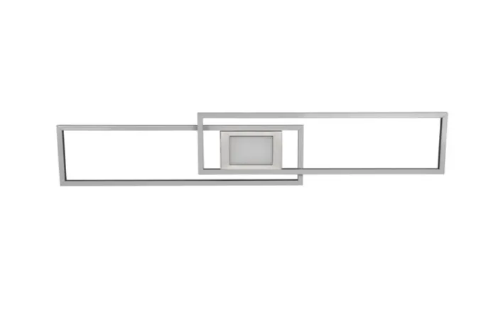 TRIO LED Deckenlampe GANADO 110 x 21 cm nickelfarbig