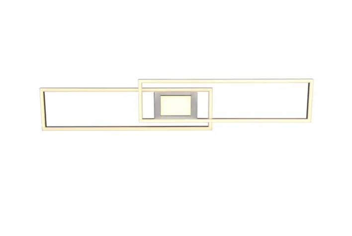 TRIO LED Deckenlampe GANADO 110 x 21 cm nickelfarbig