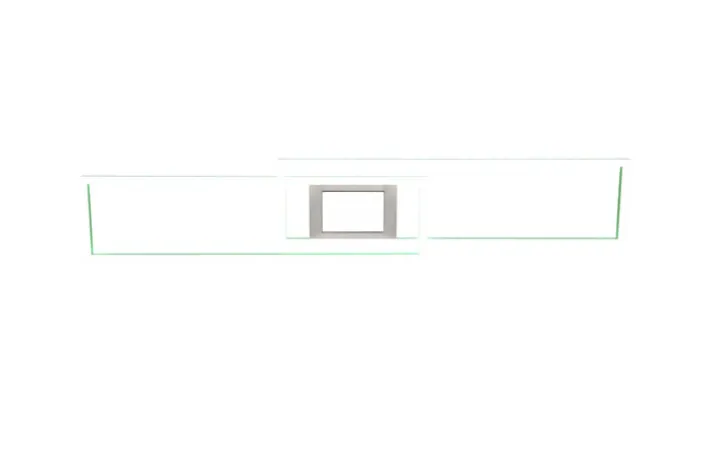 TRIO LED Deckenlampe GANADO 110 x 21 cm nickelfarbig