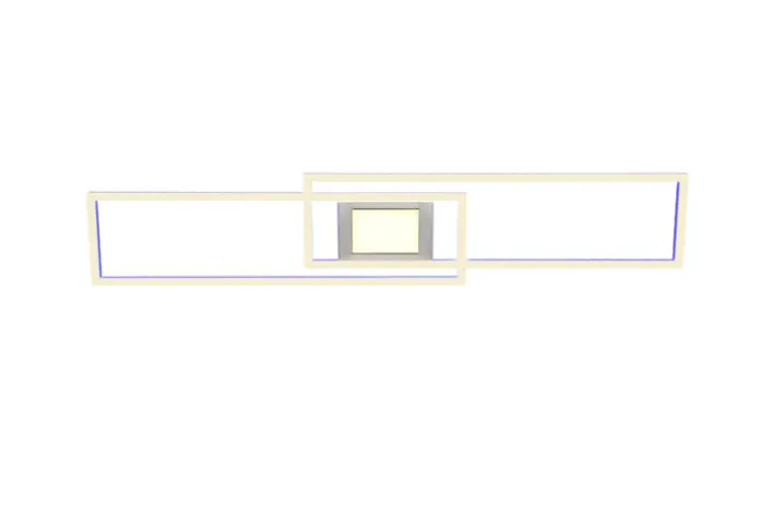 TRIO LED Deckenlampe GANADO 110 x 21 cm nickelfarbig