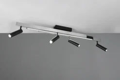 TRIO LED Deckenlampe mit 4 Spots ZENO 85-133 cm Alu /schwarz