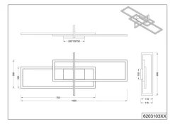 TRIO LED Deckenlampe SALINAS messingfarbig