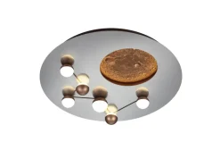 TRIO LED Deckenlampe ZODIAC 50 cm alufarbig