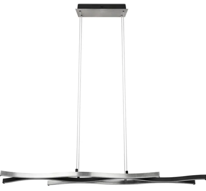 TRIO LED Pendelleuchte BLAZE 107 cm schwarz /nickelfarbig