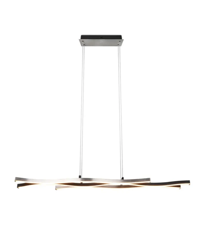 TRIO LED Pendelleuchte BLAZE 107 cm schwarz /nickelfarbig