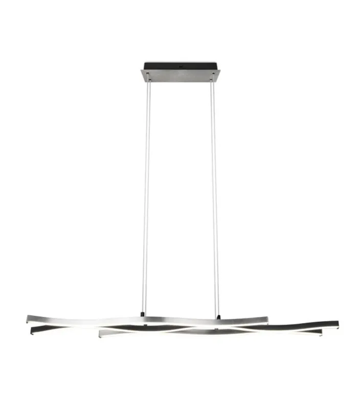 TRIO LED Pendelleuchte BLAZE 107 cm schwarz /nickelfarbig