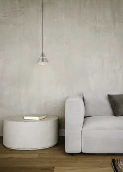 TRIO LED Pendelleuchte ROMEO Metall Ø 15,5 cm Höhe 50–200 cm Alu-/Nickelfarbig