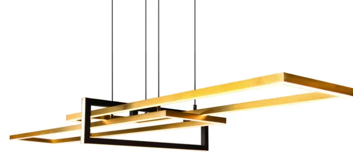 TRIO LED Pendelleuchte SALINAS messingfarbig