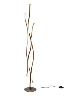 TRIO LED Stehlampe BLAZE 138 cm schwarz /nickelfarbig