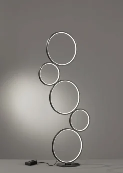 TRIO LED Stehlampe RONDO 115 cm schwarz
