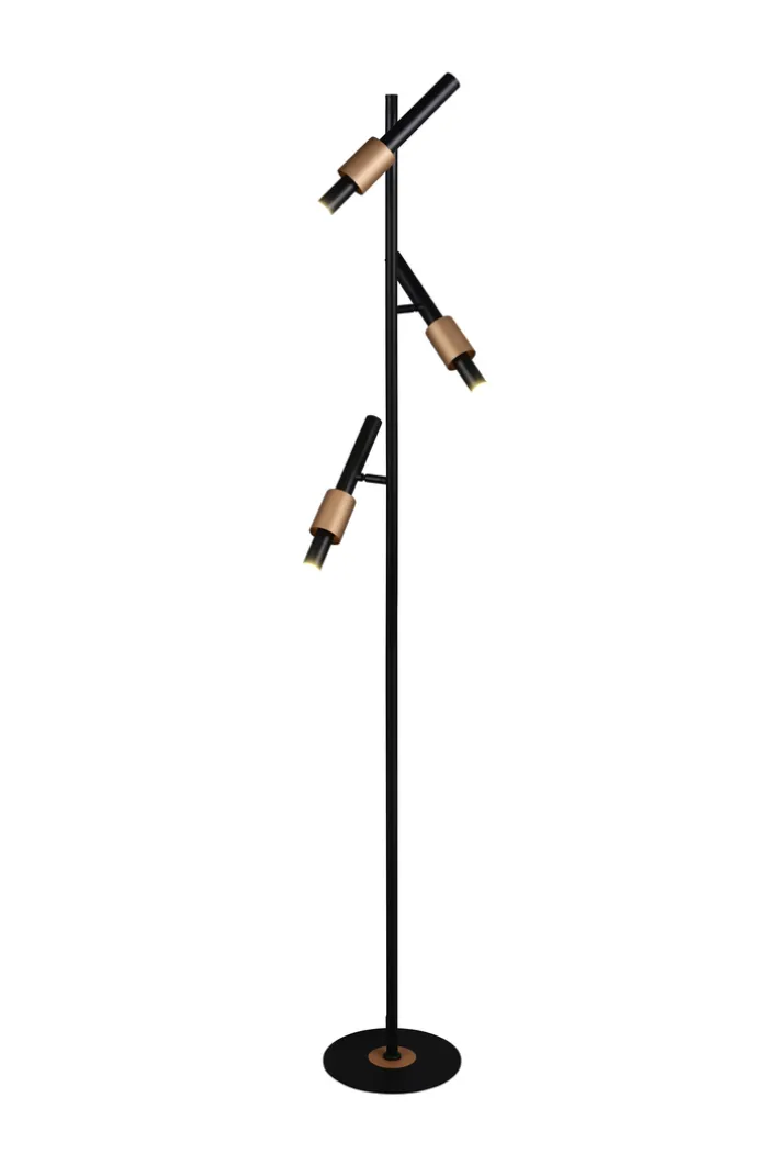 TRIO LED Stehlampe TRS IKARIS 3-flg. schwarz matt