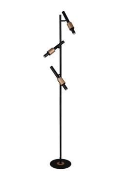 TRIO LED Stehlampe TRS IKARIS 3-flg. schwarz matt