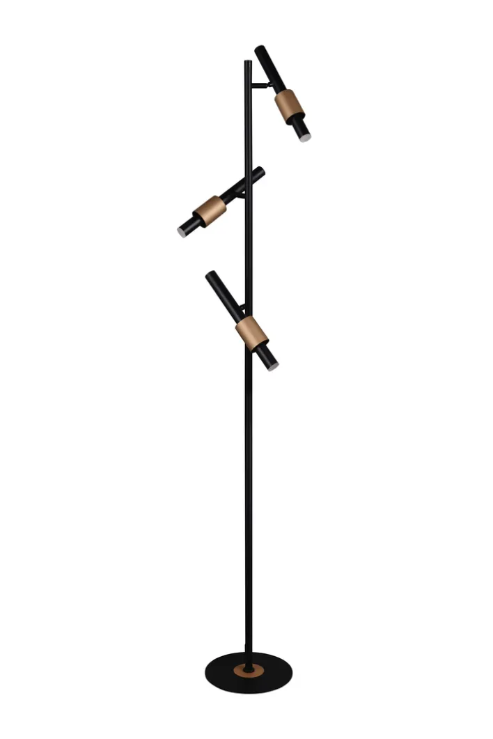 TRIO LED Stehlampe TRS IKARIS 3-flg. schwarz matt