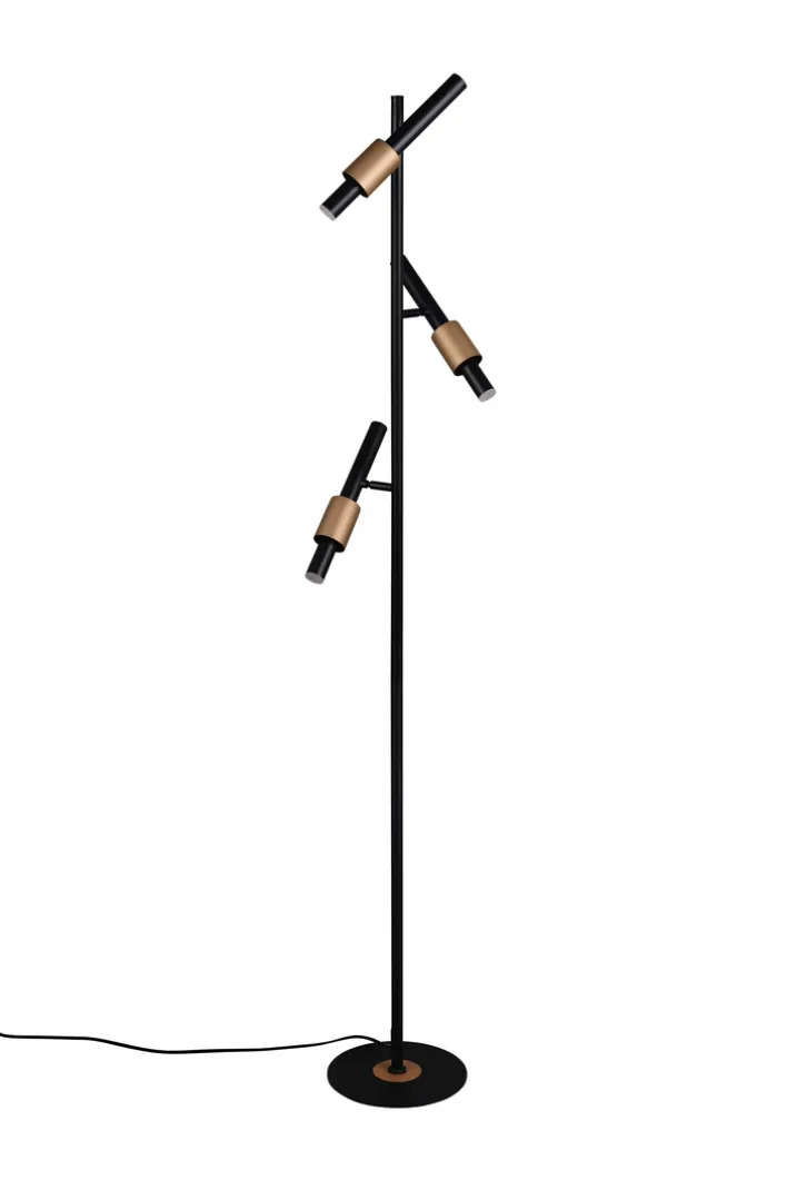 TRIO LED Stehlampe TRS IKARIS 3-flg. schwarz matt