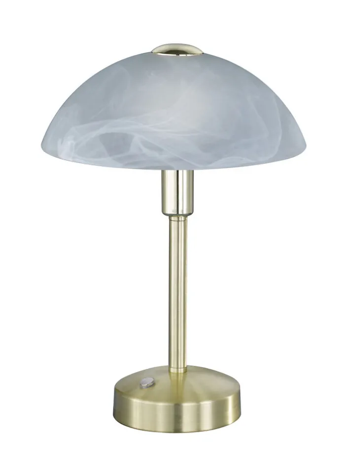 TRIO LED Tischlampe DONNA messingfarbig /alabasterweiß