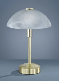 TRIO LED Tischlampe DONNA messingfarbig /alabasterweiß