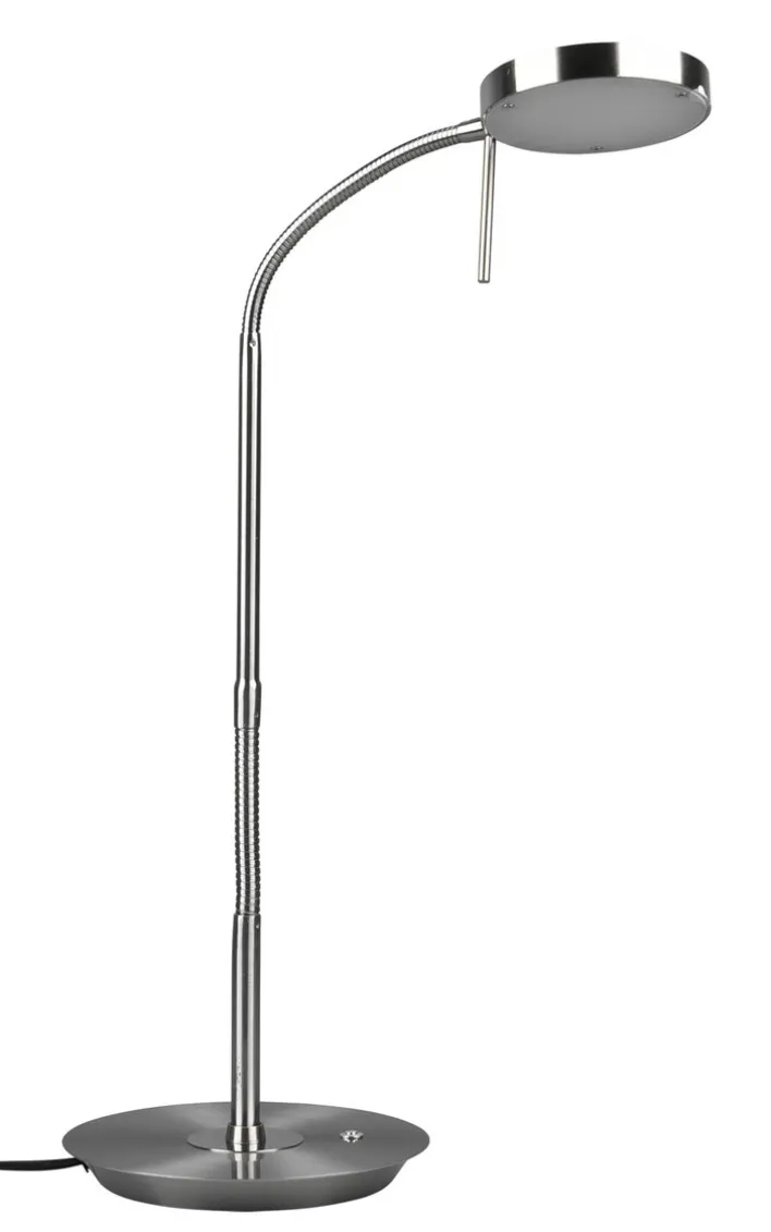 TRIO LED Tischlampe MONZA nickelfarbig