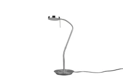 TRIO LED Tischlampe MONZA nickelfarbig