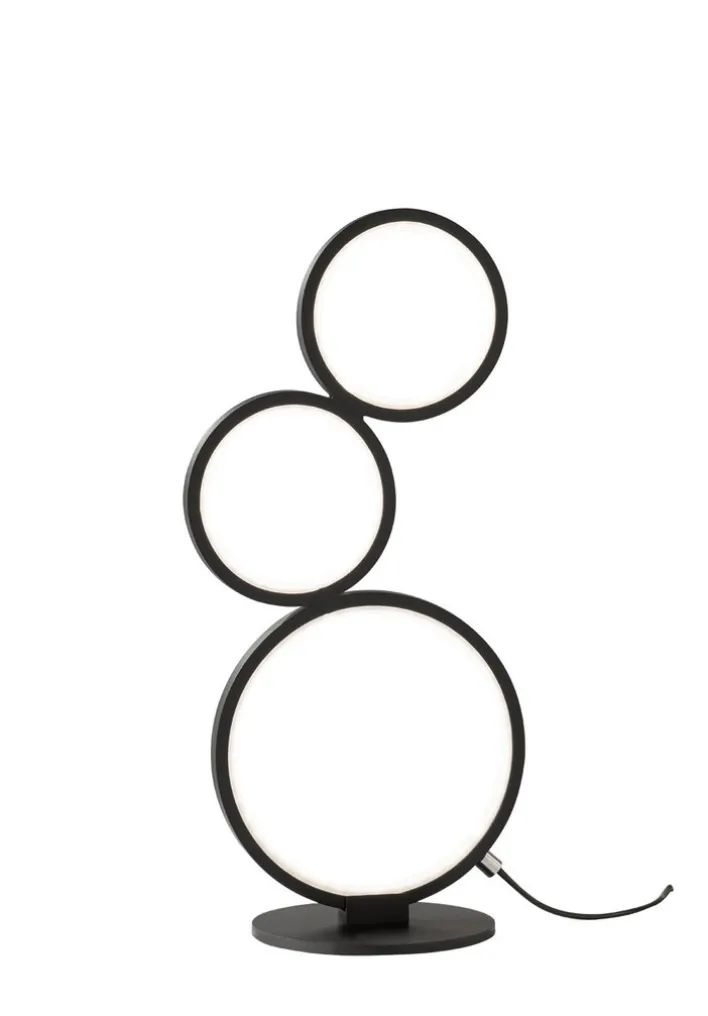 TRIO LED Tischlampe RONDO 45 cm schwarz