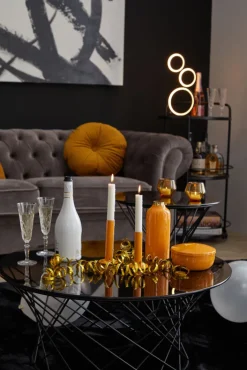 TRIO LED Tischlampe RONDO 45 cm schwarz