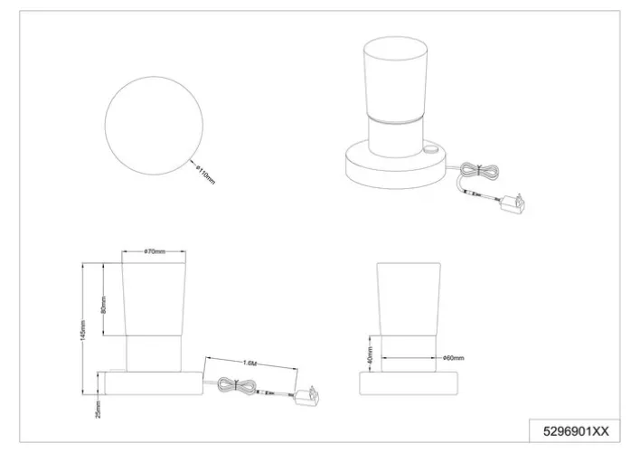 TRIO LED Tischlampe SARKLI chromfarbig
