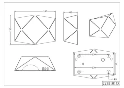 TRIO LED Wandleuchte ZANDOR 18 cm schwarz
