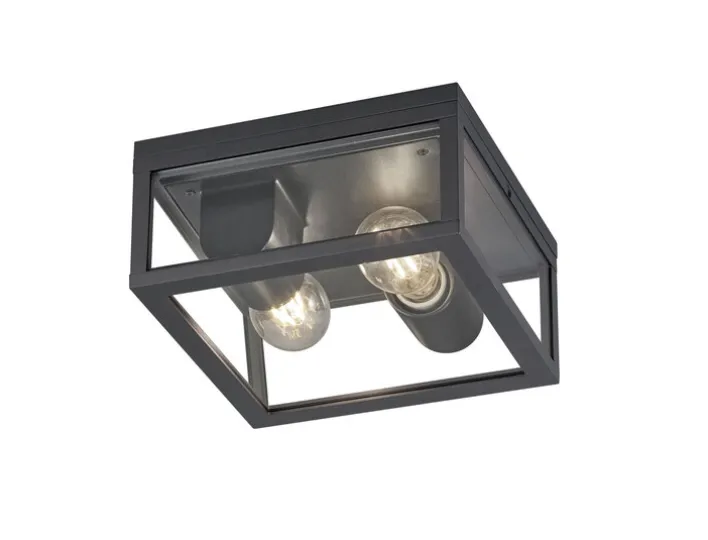 TRIO Retrofit Außendeckenleuchte GARONNE 2-flg grau