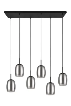 TRIO Retrofit Balkenpendel TRS BARRET 89 cm schwarz /rauchfarbig