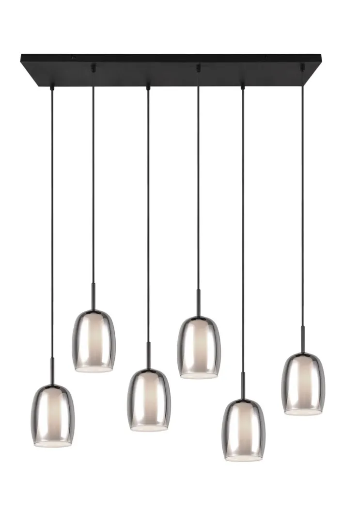 TRIO Retrofit Balkenpendel TRS BARRET 89 cm schwarz /rauchfarbig